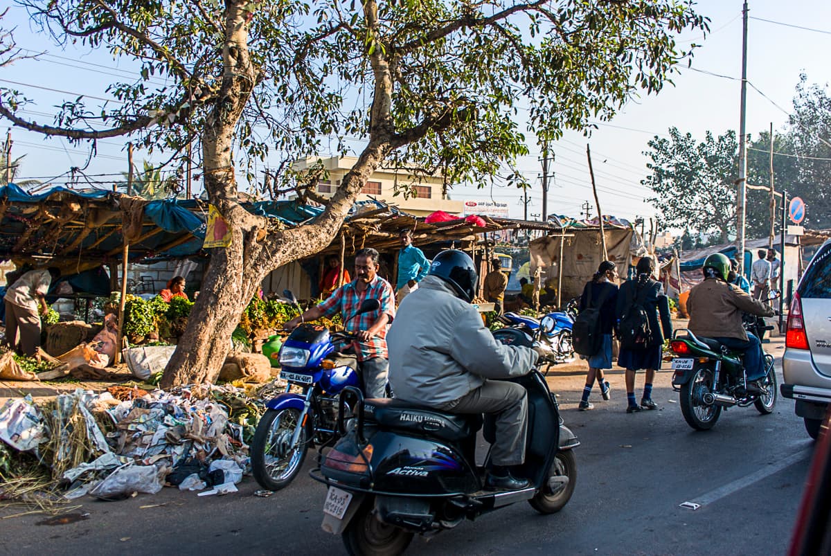 Scène de rue à Bangalore